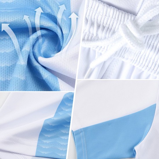 Red Jersey Steel Uniform Sports Sublimation Custom Soccer Lines Gray-White
